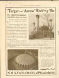 n g taylor company 1911 irem temple wilkes-barre pa roofing vintage ad