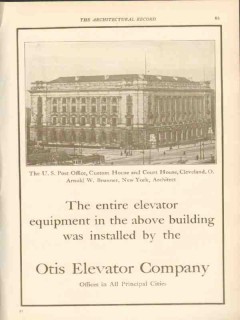 otis elevator company 1911 post office court cleveland oh vintage ad