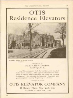 otis elevator company 1911 r p huntington of staatsburgh ny vintage ad