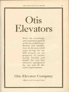 otis elevator company 1911 knowledge experience manufacture vintage ad