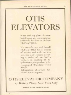 otis elevator company 1911 when making plans new buildings vintage ad