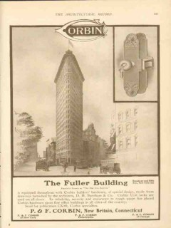 p and f corbin 1911 flat iron fuller building new york city vintage ad p and f corbin 1911 flat iron fuller building new york city vintage ad
