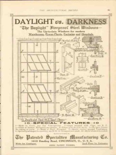 patented specialties mfg company 1911 daylight vs darkness vintage ad