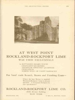 rockland-rockport lime company 1911 west point ny mortar vintage ad