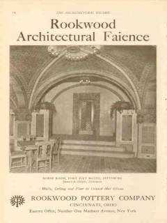 rookwood pottery company 1911 fort pitt hotel pittsburgh pa vintage ad