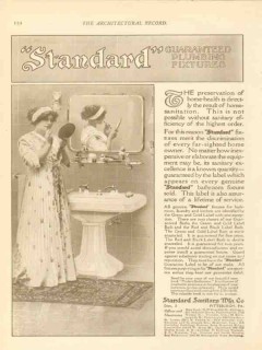 standard sanitary mfg company 1911 home sanitation fixture vintage ad
