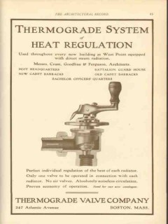 thermograde valve company 1911 system of heat regulation vintage ad