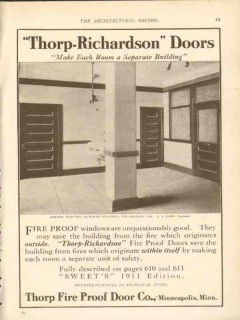 thorp fire proof door company 1911 pacific electric railway vintage ad