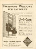 trussed concrete steel company 1911 fireproof windows vintage ad