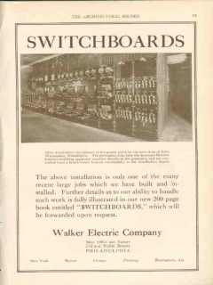 walker electric company 1911 john wanamaker switchboards vintage ad
