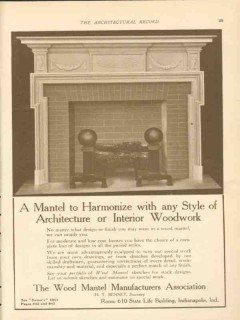 wood mantel mfg association 1911 harmonize with any style vintage ad wood mantel mfg association 1911 harmonize with any style vintage ad