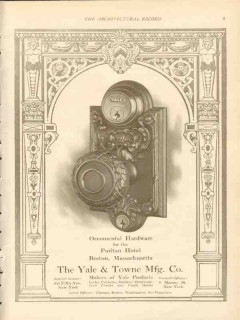 yale towne mfg company 1911 puritan hotel boston ma vintage ad yale towne mfg company 1911 puritan hotel boston ma vintage ad