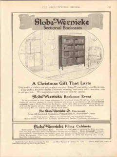 globe-wernicke 1913 a gift that lasts sectional bookcases vintage ad
