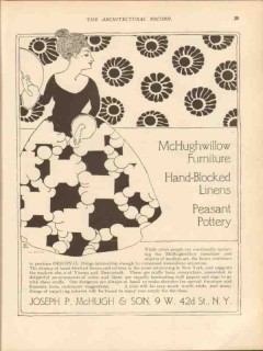 joseph p mchugh 1913 mchughwill furniture linens pottery vintage ad joseph p mchugh 1913 mchughwill furniture linens pottery vintage ad
