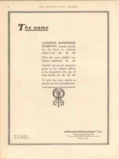 johnson-schweizer company 1913 the name best cabinet maker vintage ad