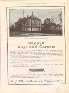 m j whittall 1913 state capitol trenton nj carpets rugs vintage ad