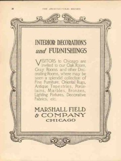 marshall field company 1913 interior decoration furnishings vintage ad