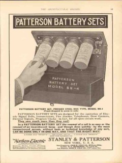 stanley and patterson 1913 battery set model bb4 steel box vintage ad