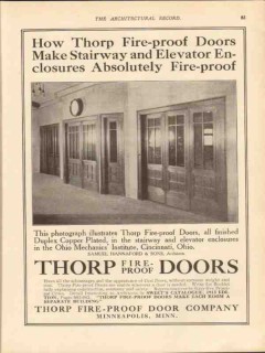 thorp fire proof door company 1913 ohio mechanics inst vintage ad
