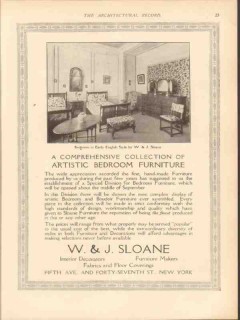 w and j sloane 1913 bedroom early english style furniture vintage ad