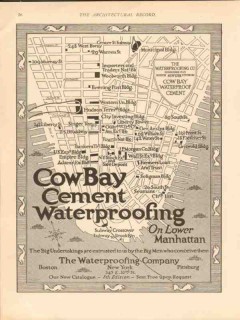 the waterproofing company 1913 big undertakings cow bay vintage ad