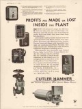 cutler-hammer inc 1934 profits made lost inside plant vintage ad