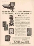 cutler-hammer inc 1934 your problem is profit motor control vintage ad