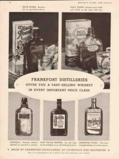 frankfort distilleries 1934 four roses paul jones antique vintage ad