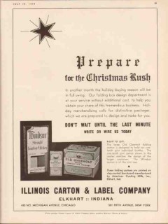 illinois carton label company 1934 prepare christmas rush vintage ad illinois carton label company 1934 prepare christmas rush vintage ad