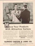 illinois carton label company 1934 move your products vintage ad illinois carton label company 1934 move your products vintage ad