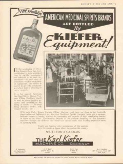 karl kiefer machine company 1934 american medicinal spirits vintage ad