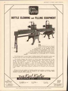 karl kiefer machine company 1934 bottle cleaning filling vintage ad