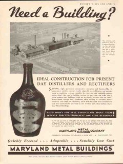 maryland metal building company 1934 frankfort distilleries vintage ad maryland metal building company 1934 frankfort distilleries vintage ad