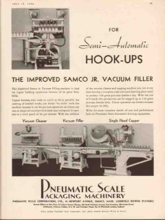pneumatic scale corp 1934 improved samco jr vacuum filler vintage ad