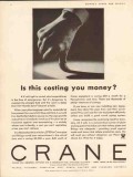 crane company 1935 is this costing you money valve fittings vintage ad