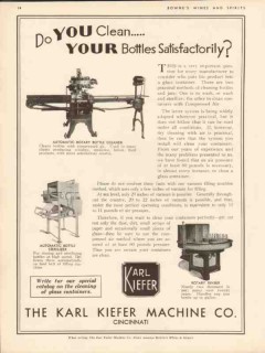 karl kiefer machine company 1935 do you clean your bottles vintage ad