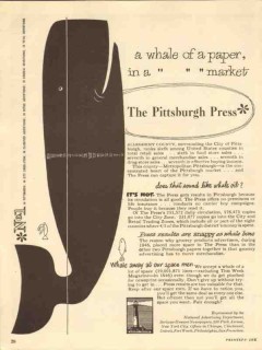 pittsburgh press 1947 whale of a paper vintage ad pittsburgh press 1947 whale of a paper vintage ad