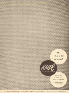 kmpc 1947 lot of watts los angles ca radio station media vintage ad kmpc 1947 lot of watts los angles ca radio station media vintage ad