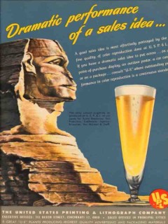 united states printing lithograph company 1947 acme brewery vintage ad
