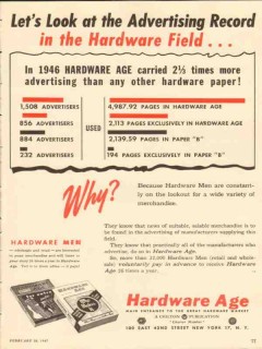 hardware age 1947 look at advertising record media trade vintage ad