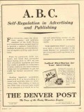 denver post 1947 regulation advertising newspaper audit vintage ad