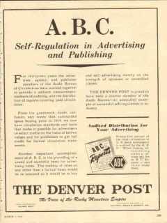 denver post 1947 regulation advertising newspaper audit vintage ad