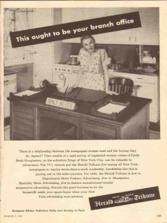 herald tribune 1947 new york newspaper your branch office vintage ad
