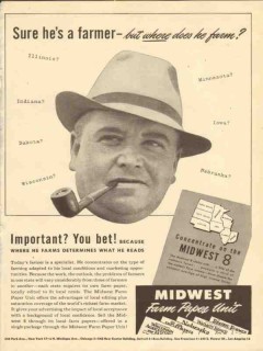 midwest farm paper unit 1947 where he farms what he reads vintage ad