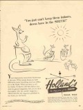 hollands magazine 1947 cant keep them indoors in the south vintage ad