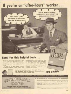hammermill paper company 1947 after hours worker organize vintage ad