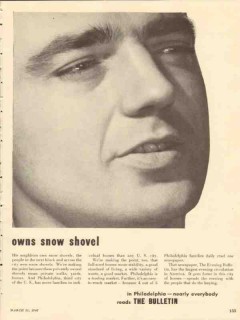 the bulletin 1947 owns snow shovel philadelphia newspaper vintage ad the bulletin 1947 owns snow shovel philadelphia newspaper vintage ad