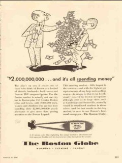 the boston globe 1947 all spending money newspaper media vintage ad the boston globe 1947 all spending money newspaper media vintage ad