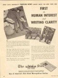new york sun 1947 human interest writing clarity newspaper vintage ad