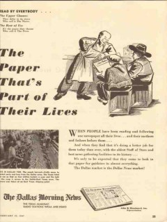 dallas morning news 1947 paper part of their lives media vintage ad